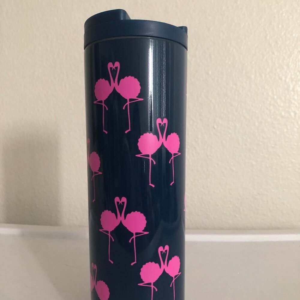 Lilly Pulitzer Travel Mug, Flamingo  18 ounces  (2.75" diameter, 8.5" high ) NEW - Picture 9 of 13